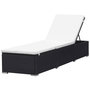 Voir la diapositive 3 : VIDAXL Chaises longues avec coussins lot de 2 Resine tressee Noir