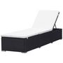Voir la diapositive 3 : VIDAXL Chaises longues avec coussins lot de 2 Resine tressee Noir