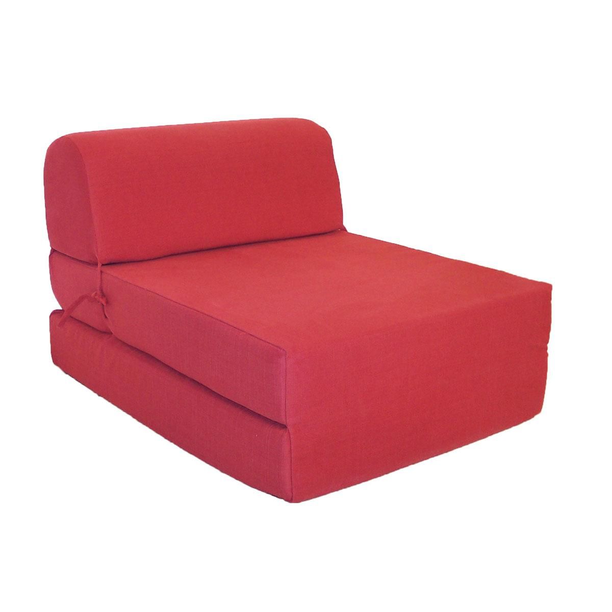 Chauffeuse convertible 1 place en tissu uni CHAPI