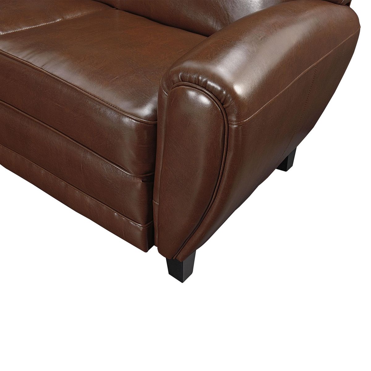 Rendez vous déco Canapé 2 places noir en croute de cuir enduite - Club