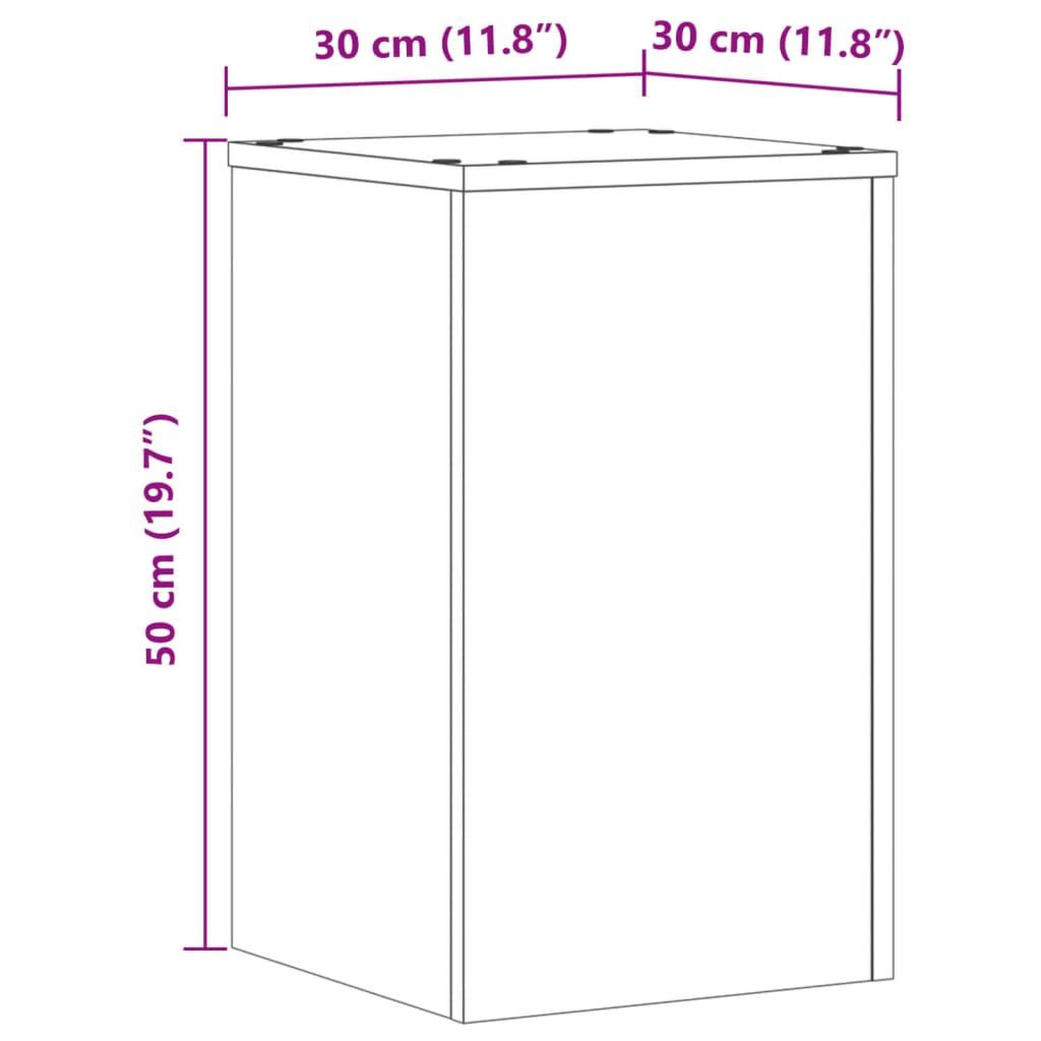Voir la diapositive 6 : VIDAXL Supports pour plantes 2 pcs chene marron bois d'ingenierie