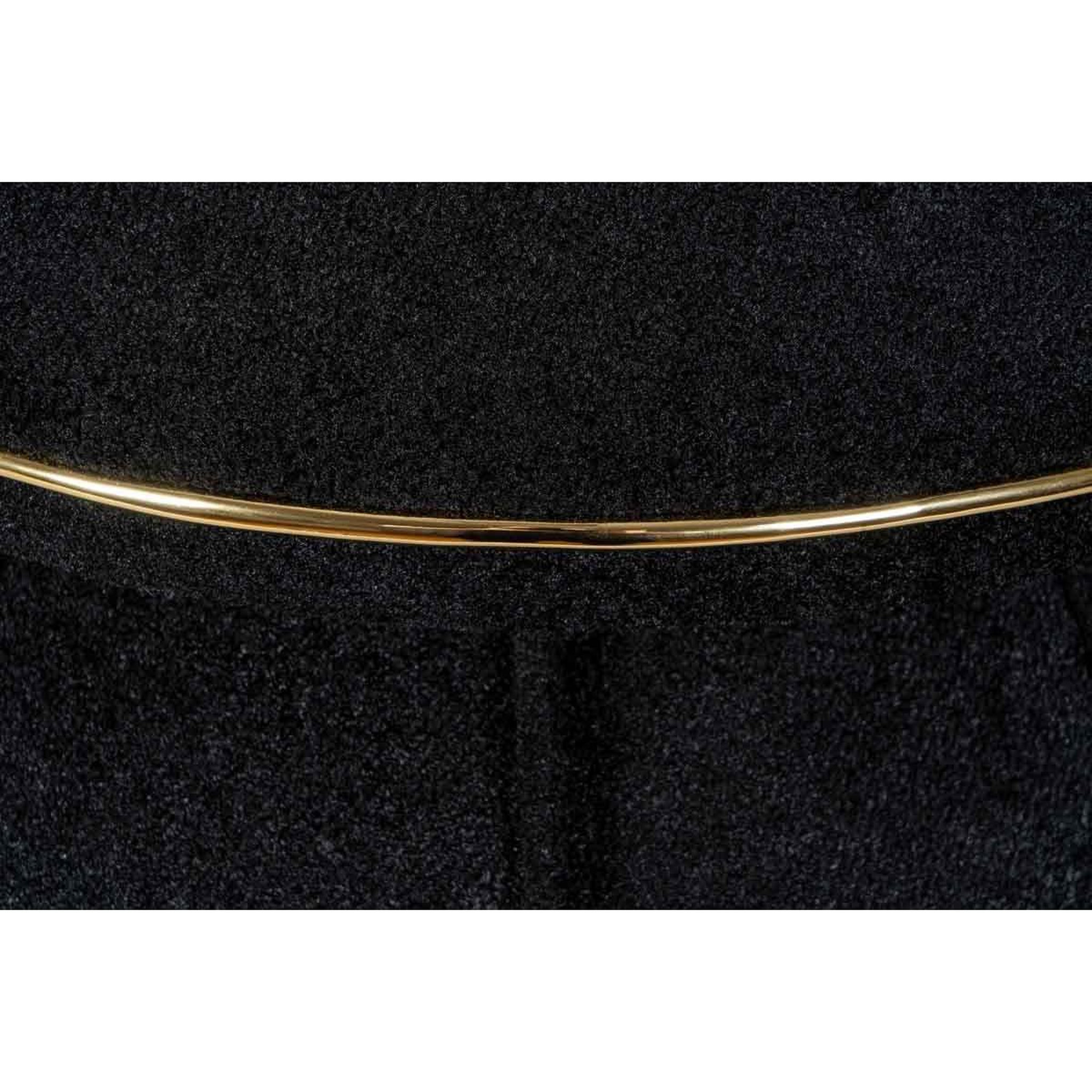 Voir la diapositive 3 : Paris Prix Tabouret rond déco  corin  55cm noir & or