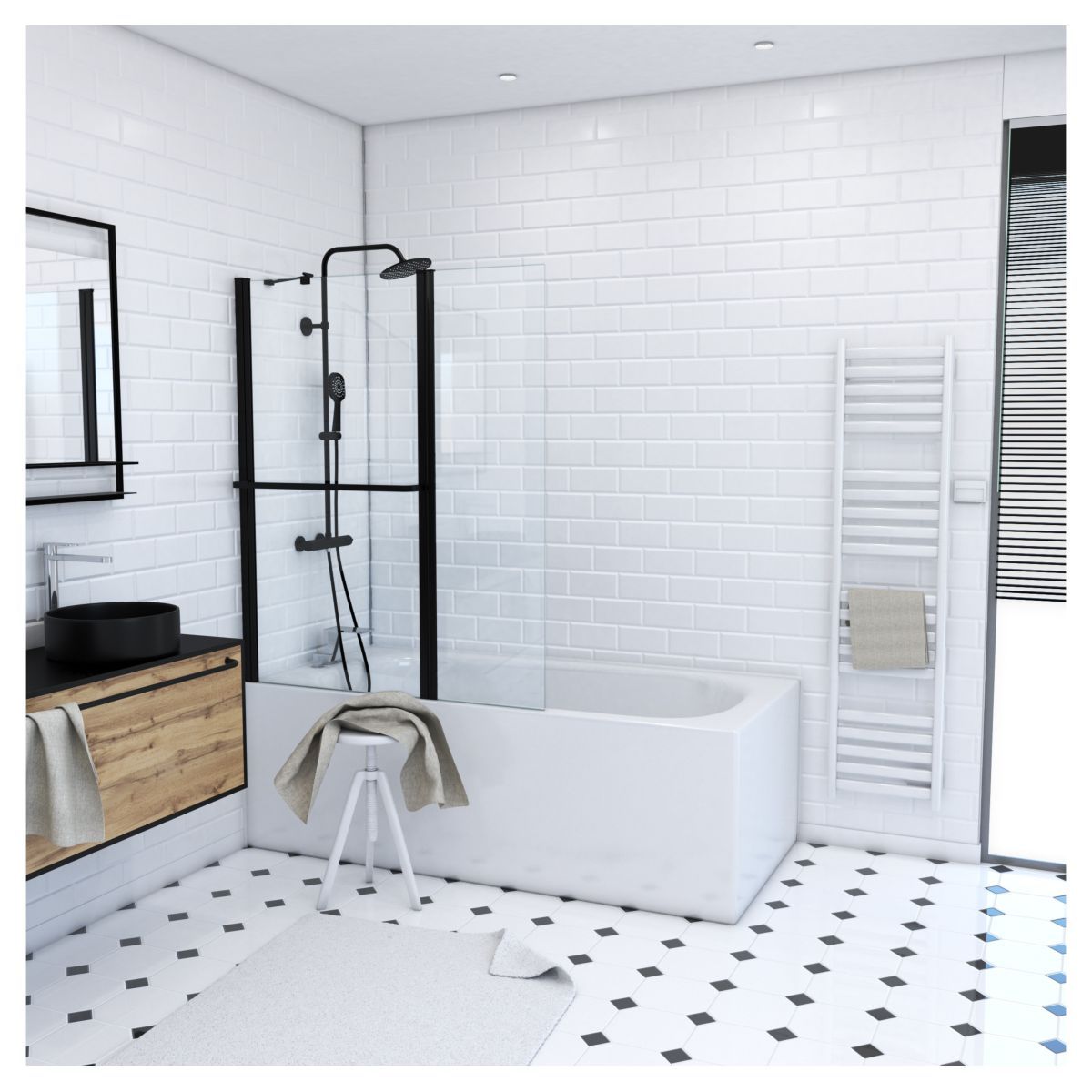 Pare baignoire IBIZA BLACK