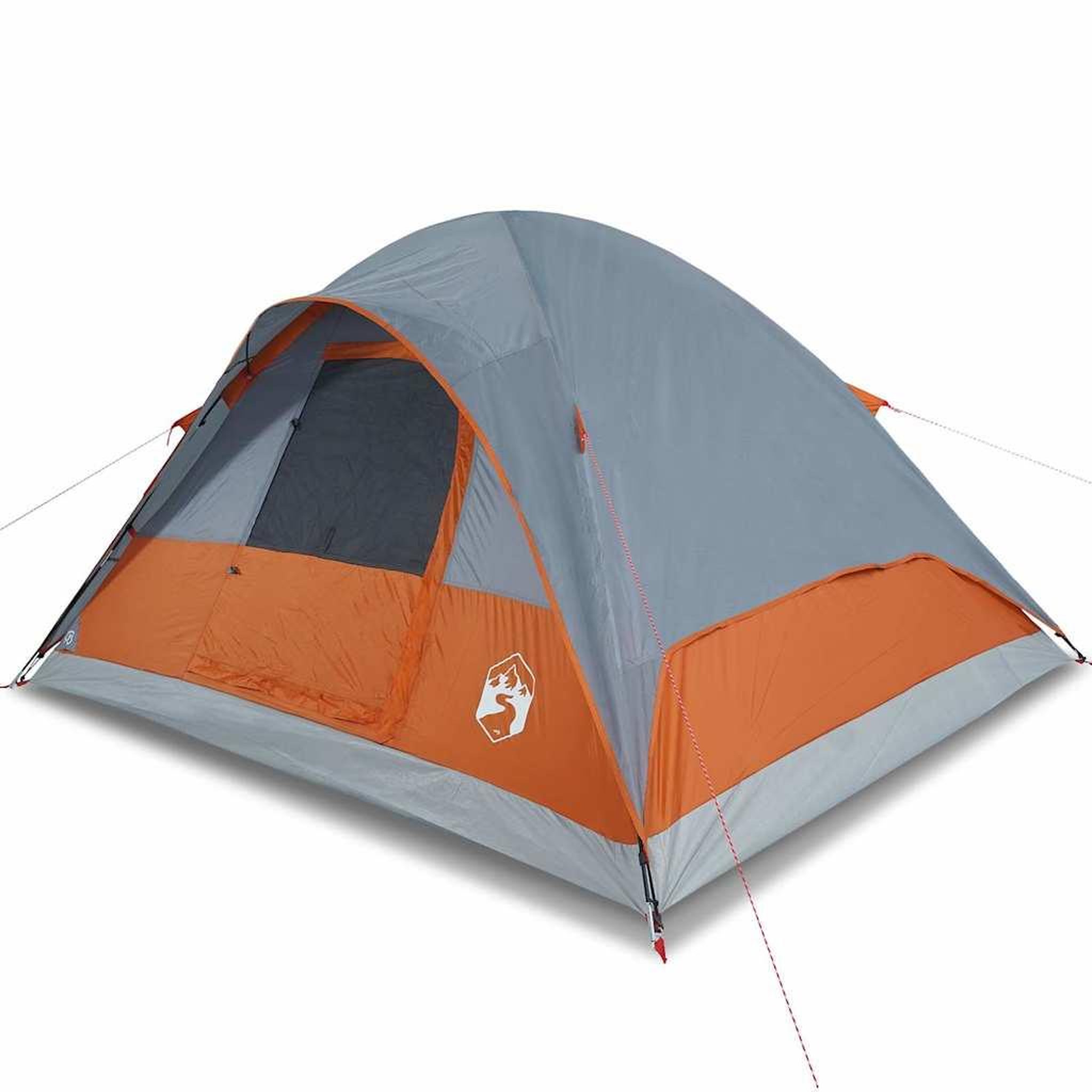 Voir la diapositive 2 : VIDAXL Tente familiale a dome 6 personnes orange impermeable