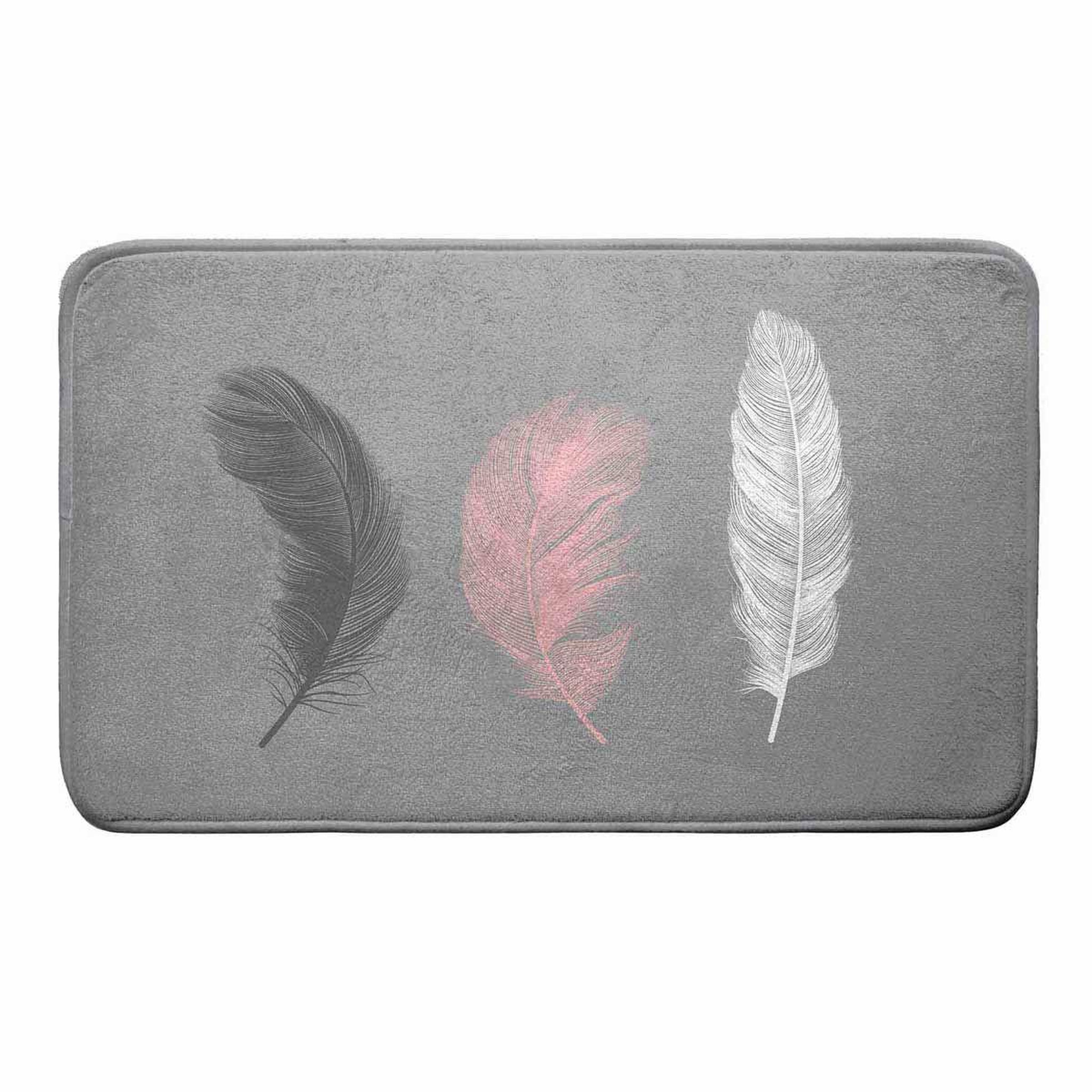 Voir la diapositive 1 : Douceur d'Intérieur Tapis de bain imprimé  penelope  45x75cm gris