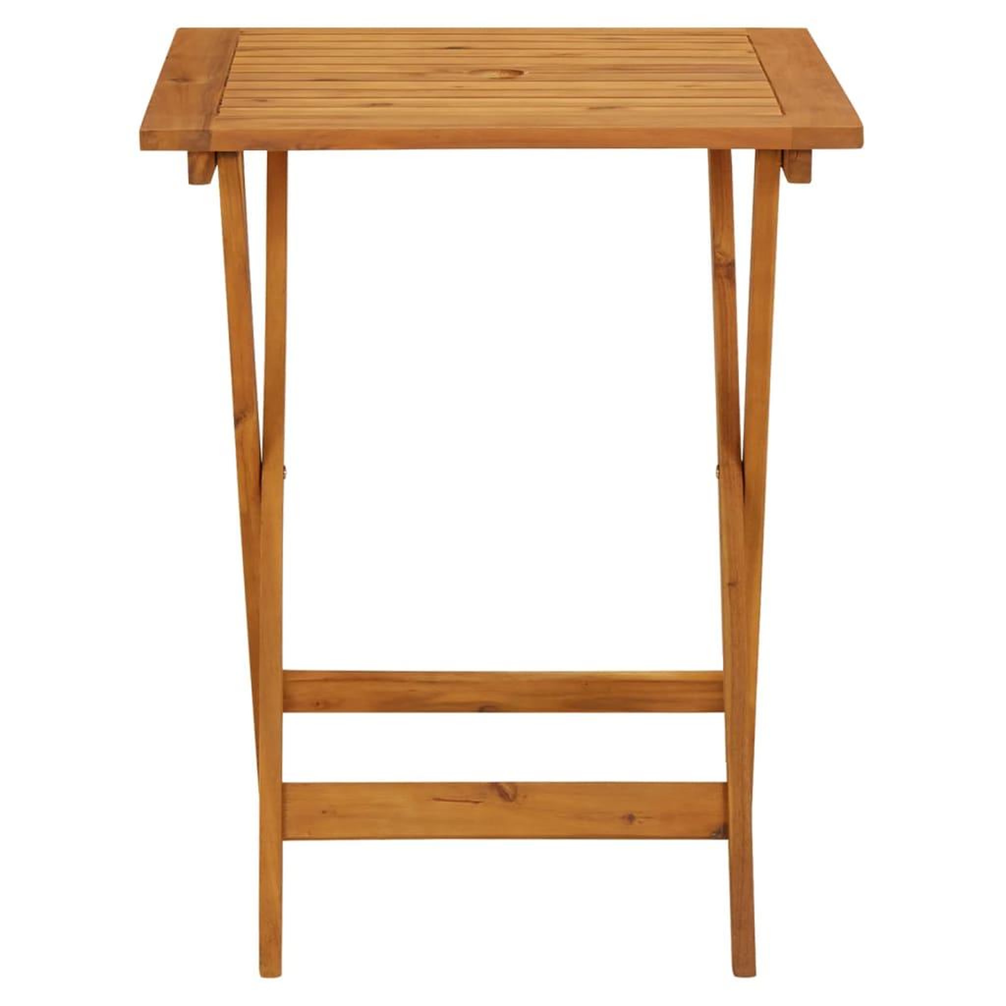 Voir la diapositive 3 : VIDAXL Table pliable de jardin 60x60x75 cm Bois d'acacia solide
