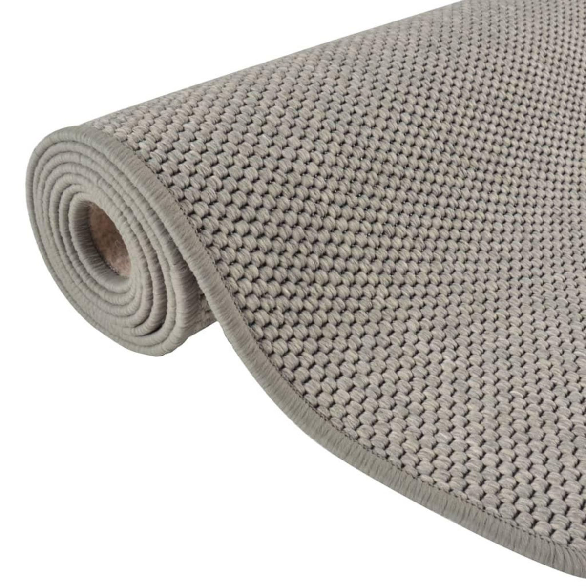 VIDAXL Tapis de couloir aspect sisal argente 80x300 cm