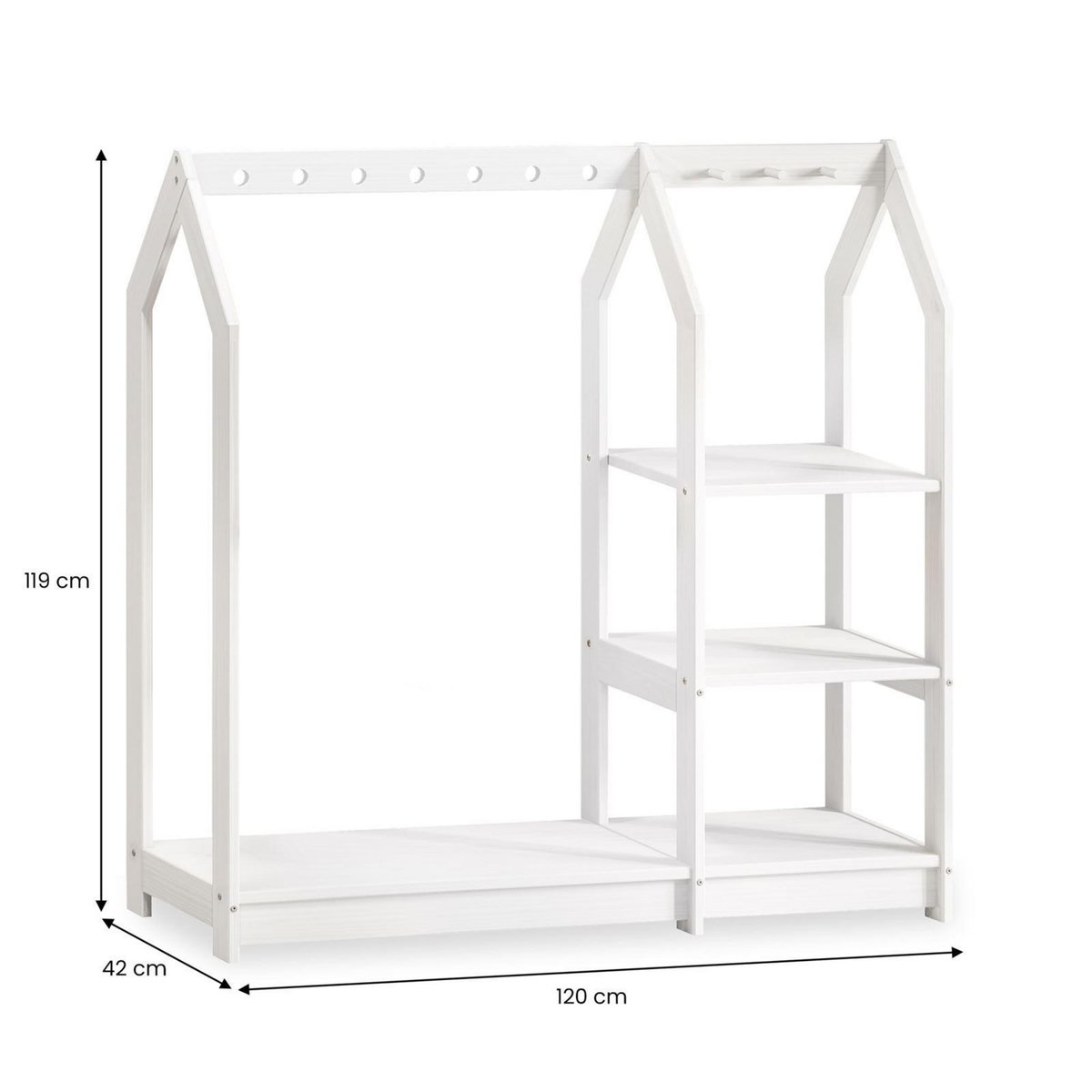 IDIMEX Penderie enfant SALLY en pin massif