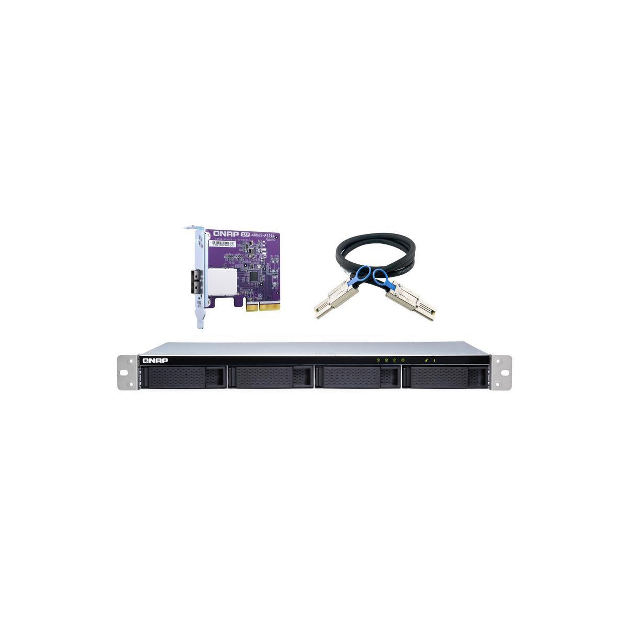 Voir la diapositive 3 : Qnap Qnap tl-r400s boîtier de disques de stockage boîtier disque dur/ssd noir, gris 2.5/3.5