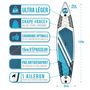Voir la diapositive 2 : ROHE Pack Stand Up Paddle gonflable ROHE RACE 12' x 32'' x 6'' (365 x 81 x 15 cm) – avec accessoires