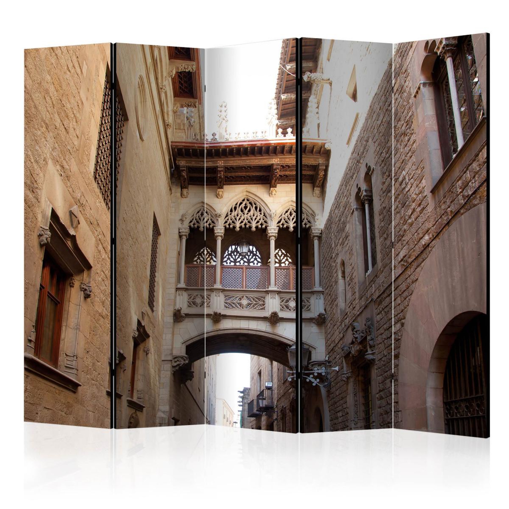 Paris Prix Paravent 5 volets  barcelona palau generalitat in gothic barrio  172x225cm