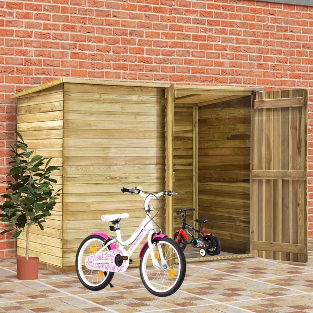 VIDAXL Abri a velo de jardin 232x110x170 cm Bois de pin impregne