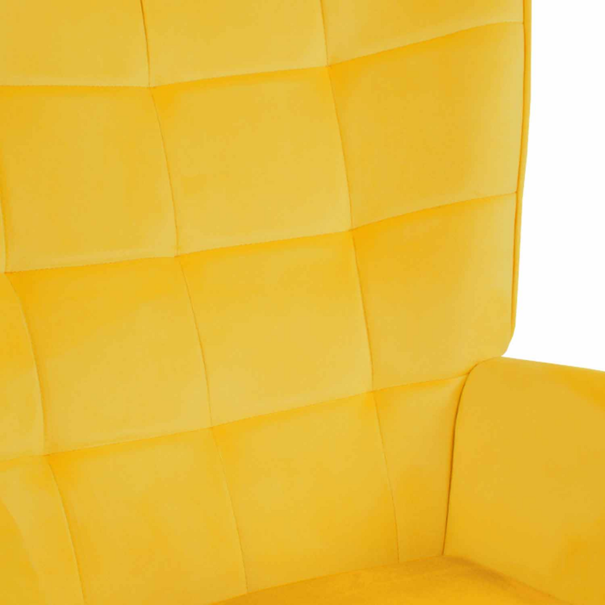 ID MARKET Fauteuil scandinave ANIA velours jaune