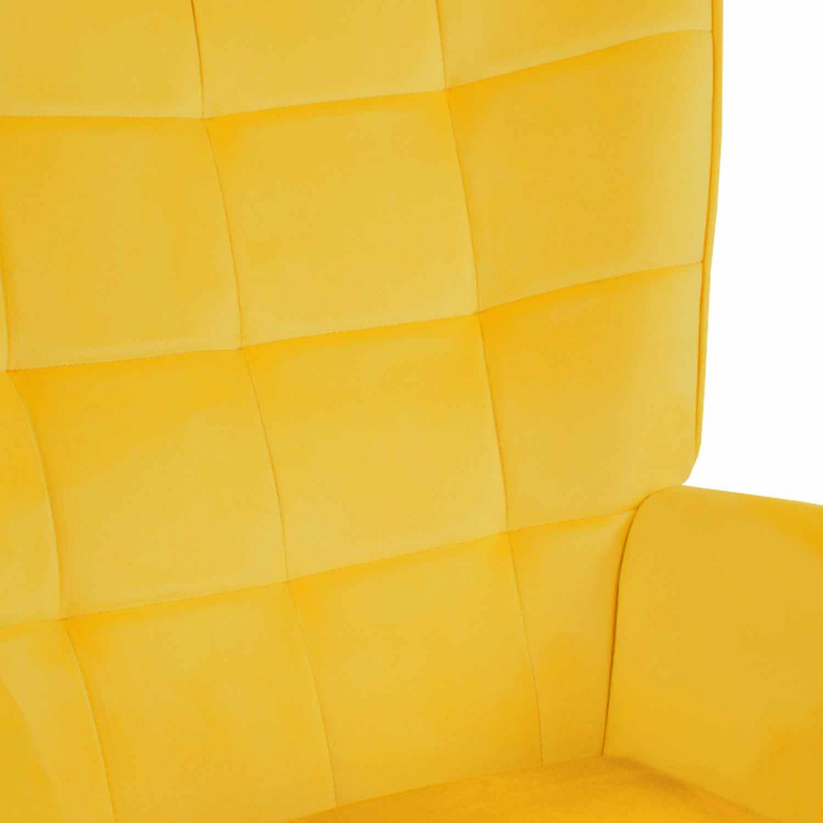 ID MARKET Fauteuil scandinave ANIA velours jaune
