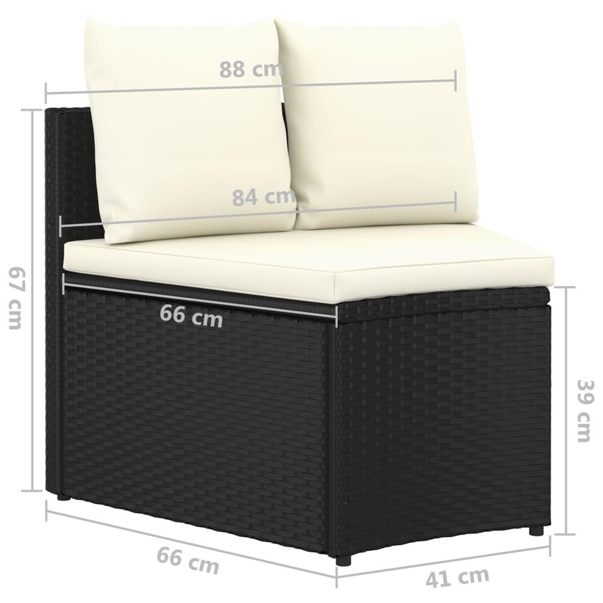Voir la diapositive 6 : VIDAXL Salon de jardin 5 pcs avec coussins Resine tressee Noir