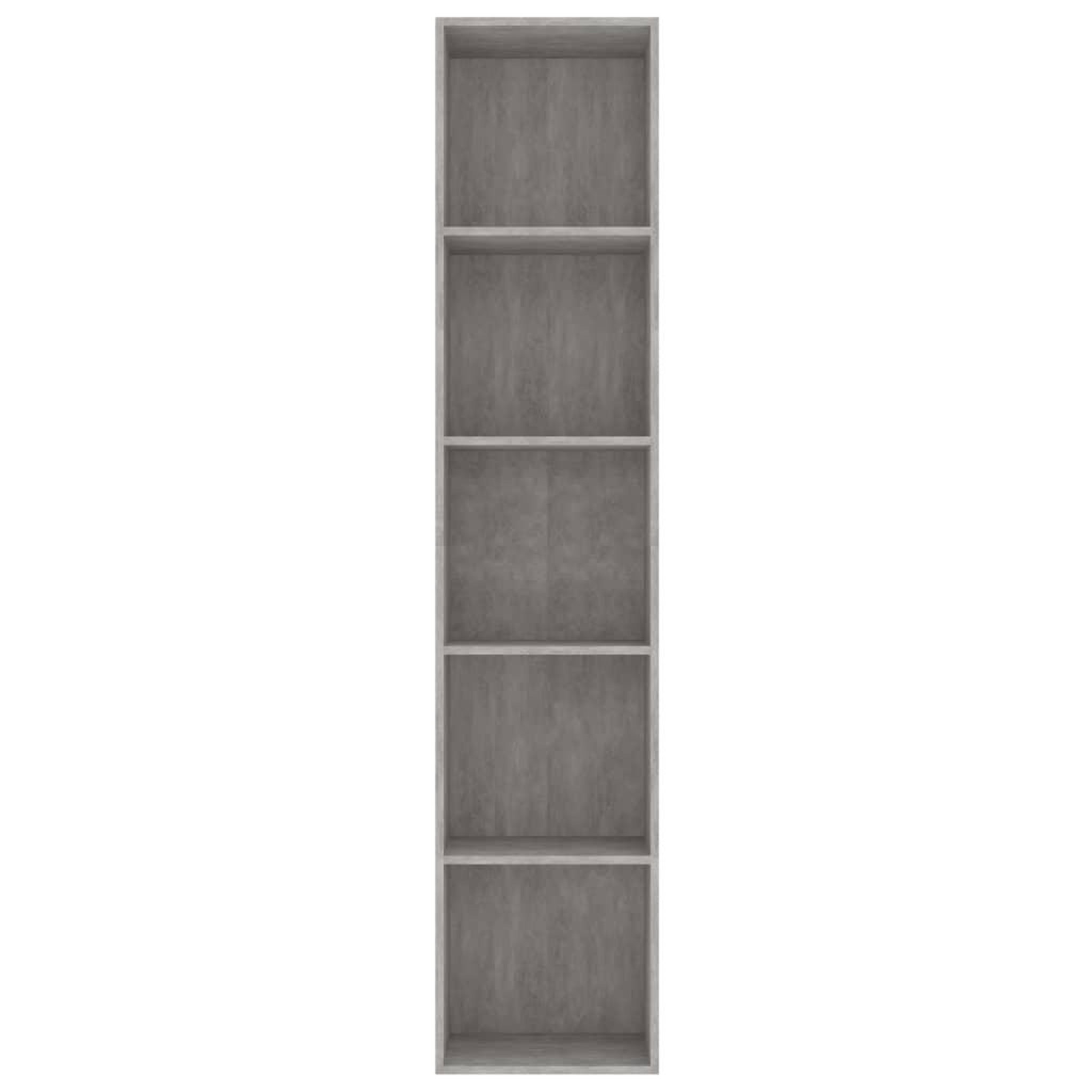 Voir la diapositive 4 : VIDAXL Bibliotheque Gris beton 40x30x189 cm Bois d'ingenierie