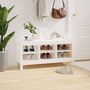 Voir la diapositive 5 : VIDAXL Banc d'entree Blanc 110x40x60 cm Bois de pin massif