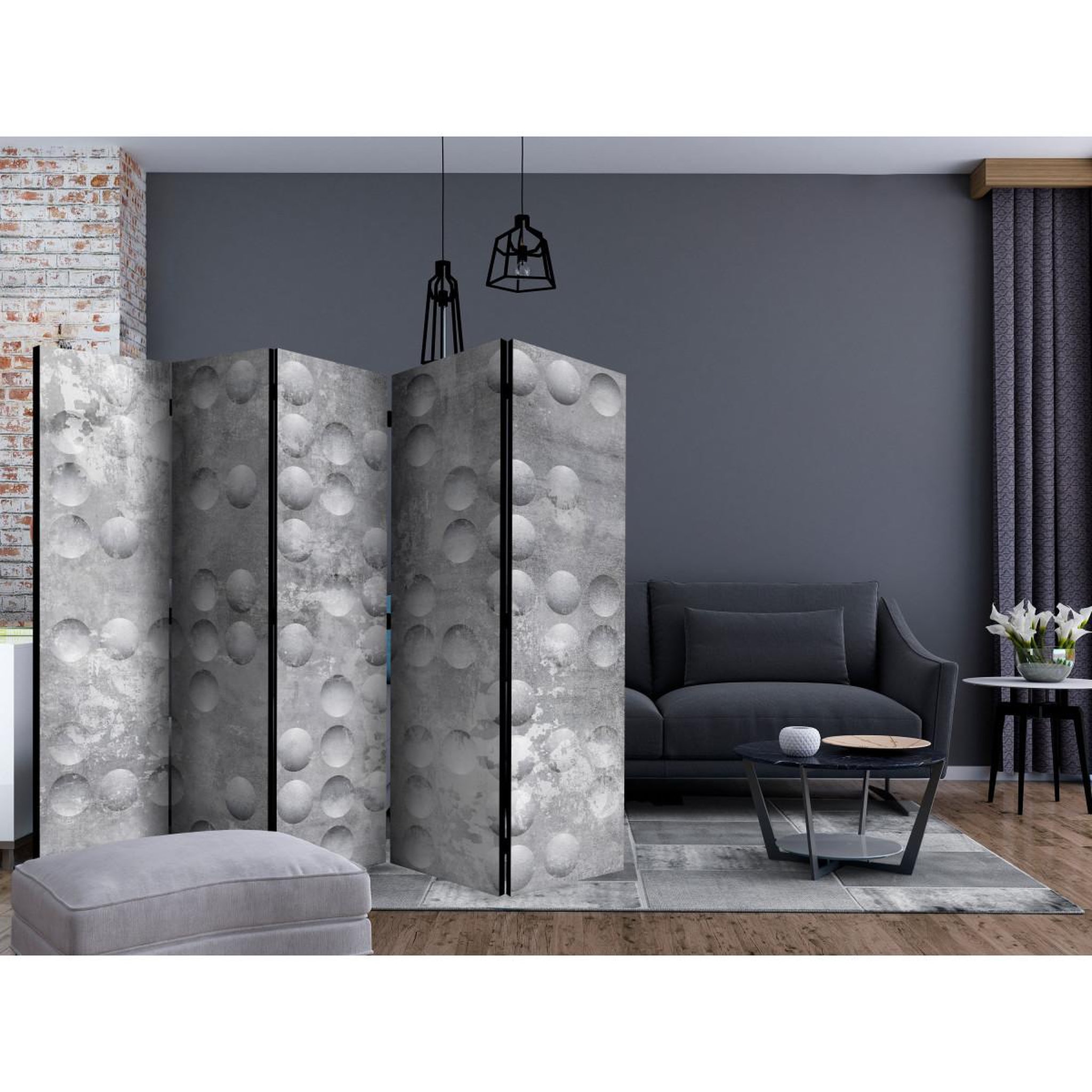 Voir la diapositive 2 : Paris Prix Paravent 5 volets  dancing bubbles  172x225cm