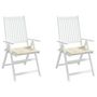 Voir la diapositive 4 : VIDAXL Coussins de chaise de jardin lot de 2 creme 50x50x3 cm