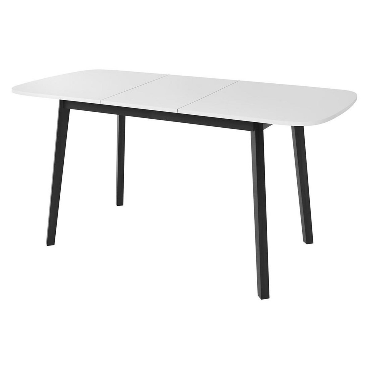 BEST MOBILIER Magov - table à manger extensible - blanc et noir - 4 personnes