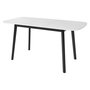 Voir la diapositive 4 : BEST MOBILIER Magov - table à manger extensible - blanc et noir - 4 personnes