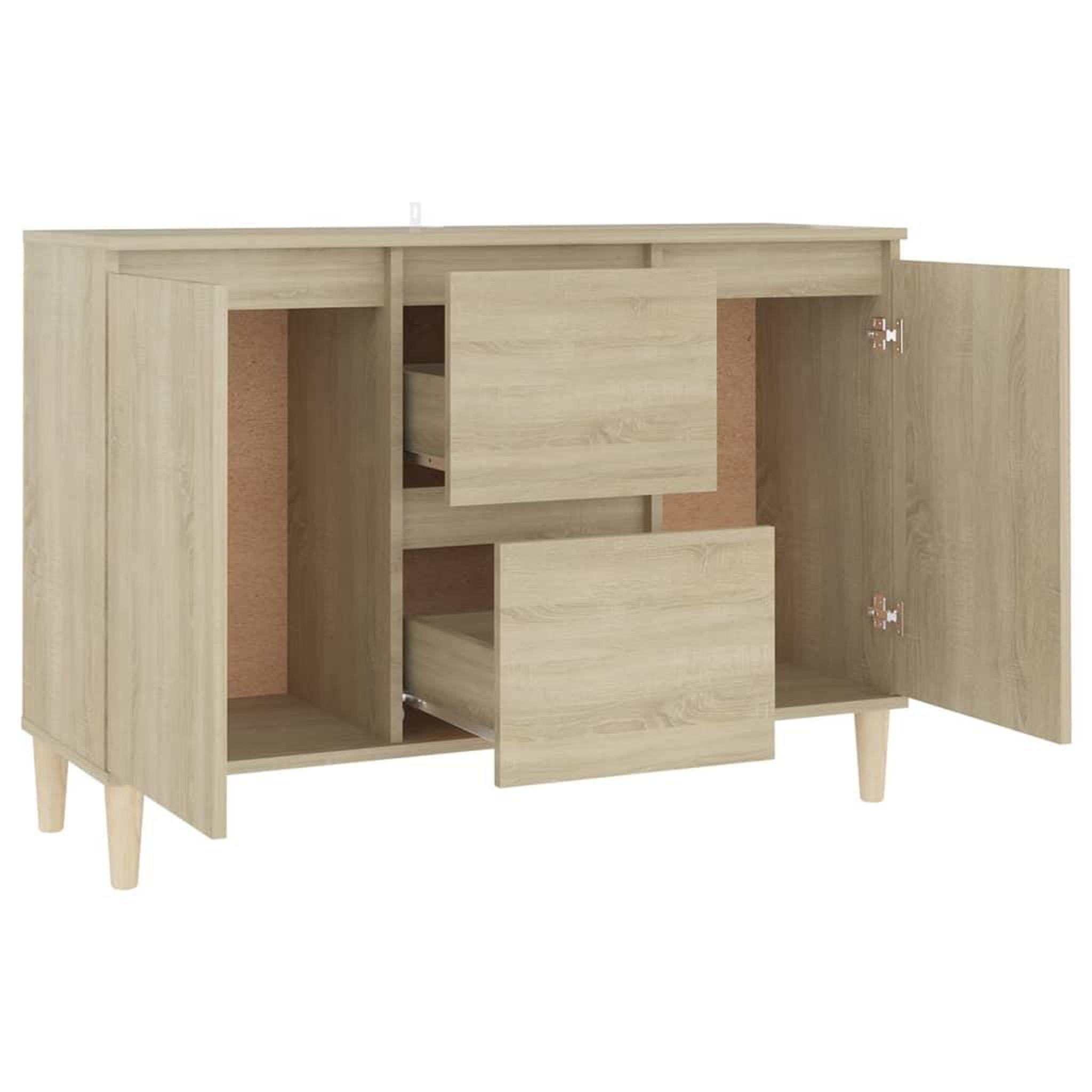 Voir la diapositive 4 : VIDAXL Buffet chene sonoma 101x35x70 cm bois d'ingenierie