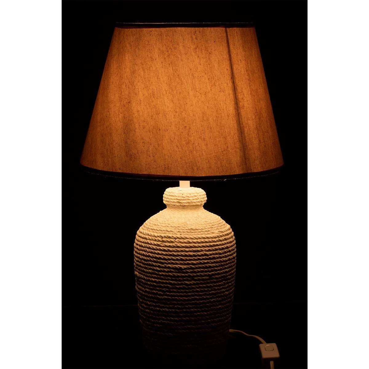 Paris Prix Lampe à Poser en Ciment  Esmée  48cm Blanc