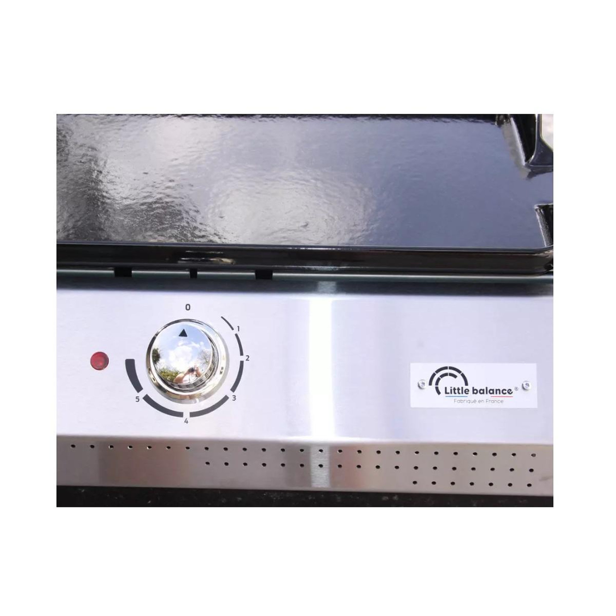 Voir la diapositive 3 : LITTLE BALANCE Plancha électrique 2150w plaque fonte émaillée 50x35cm - 8713