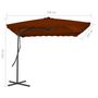 Voir la diapositive 6 : VIDAXL Parasol de jardin avec mat en acier terre cuite 250x250x230 cm