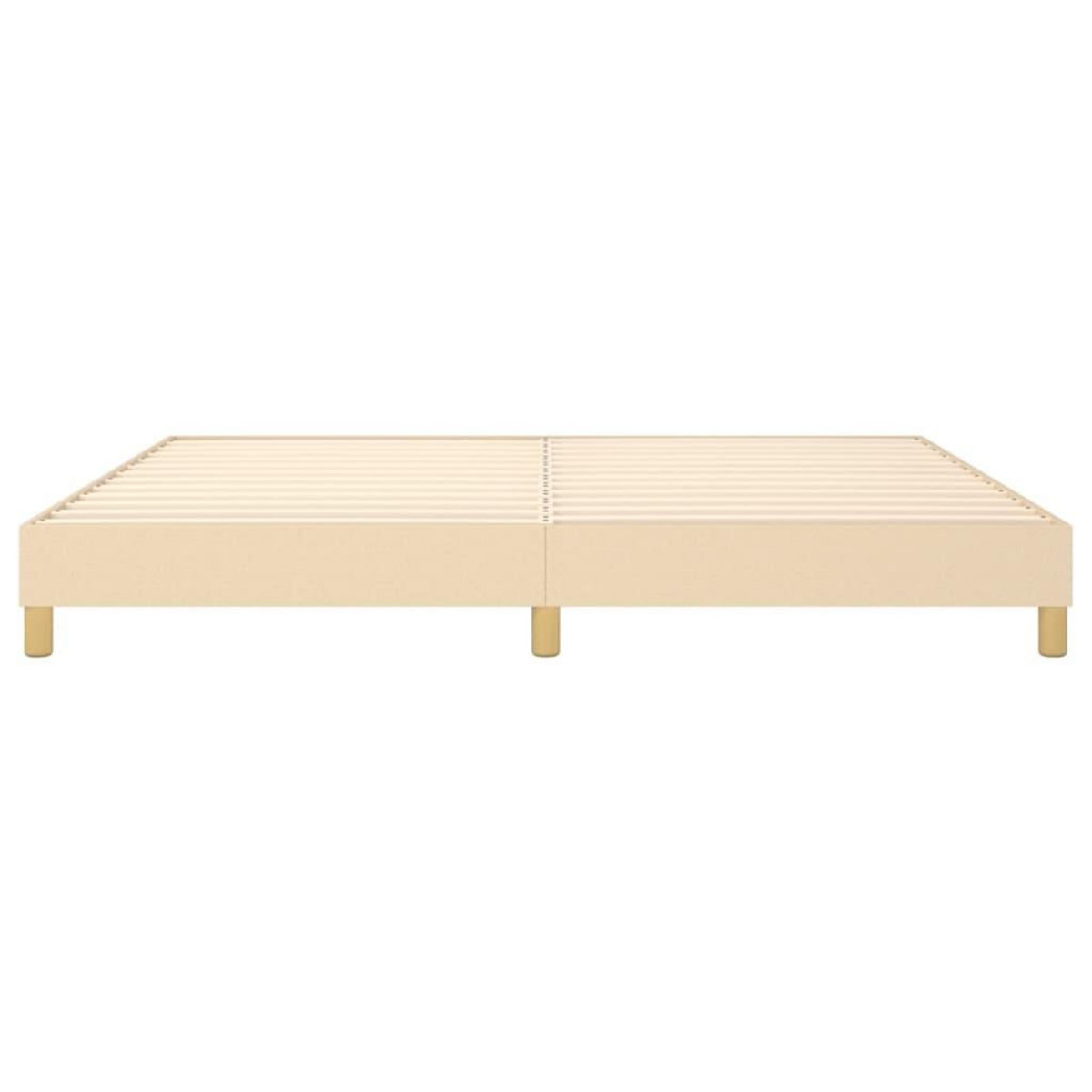 VIDAXL Cadre de lit sans matelas creme 200x200 cm tissu