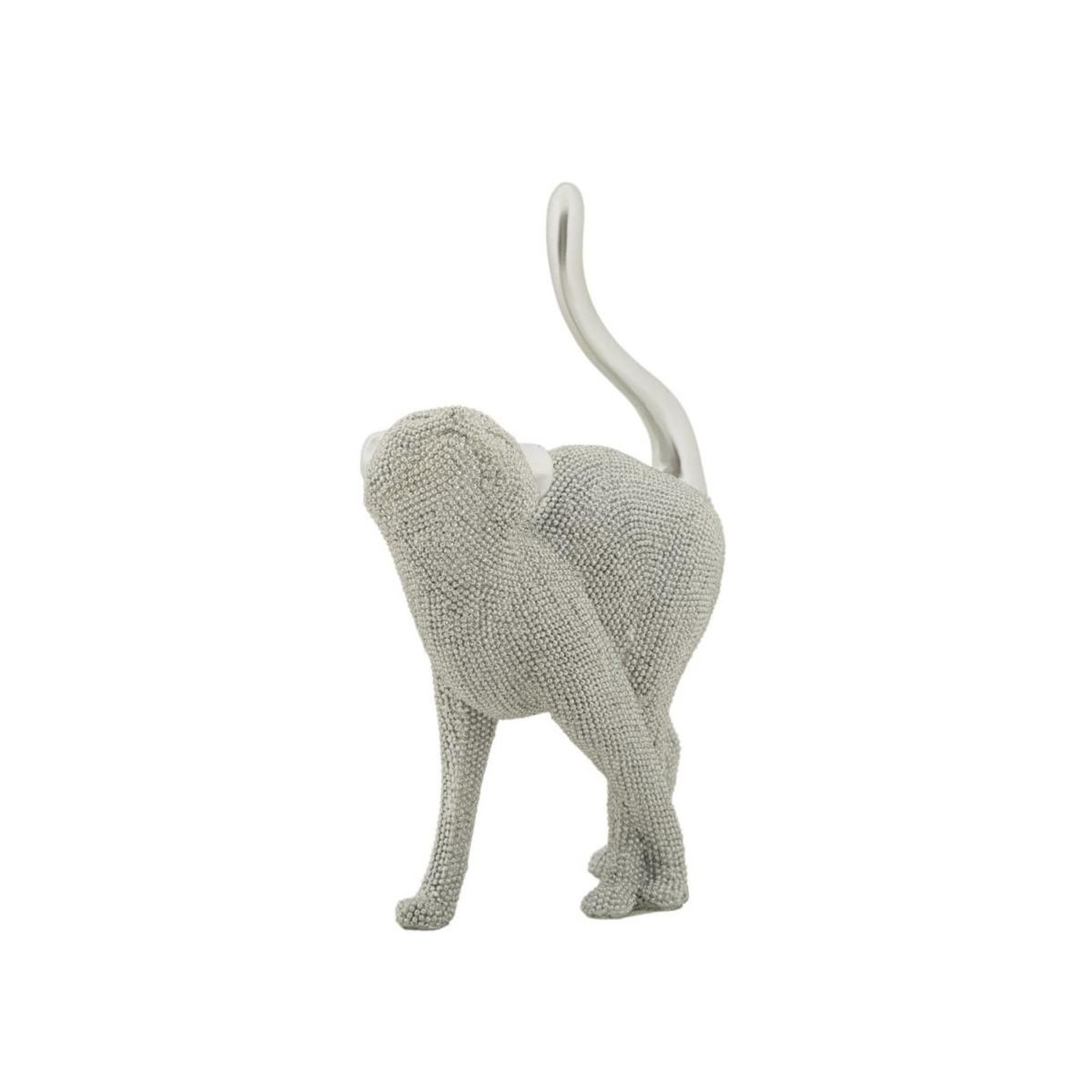 Voir la diapositive 2 : Paris Prix Statuette déco chat  sparky  26cm argent