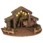 FEERIC LIGHT & CHRISTMAS Crèche traditionnelle de Noël vide - LED - 38 x 22 cm