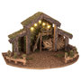Voir la diapositive 1 : FEERIC LIGHT & CHRISTMAS Crèche traditionnelle de Noël vide - LED - 38 x 22 cm