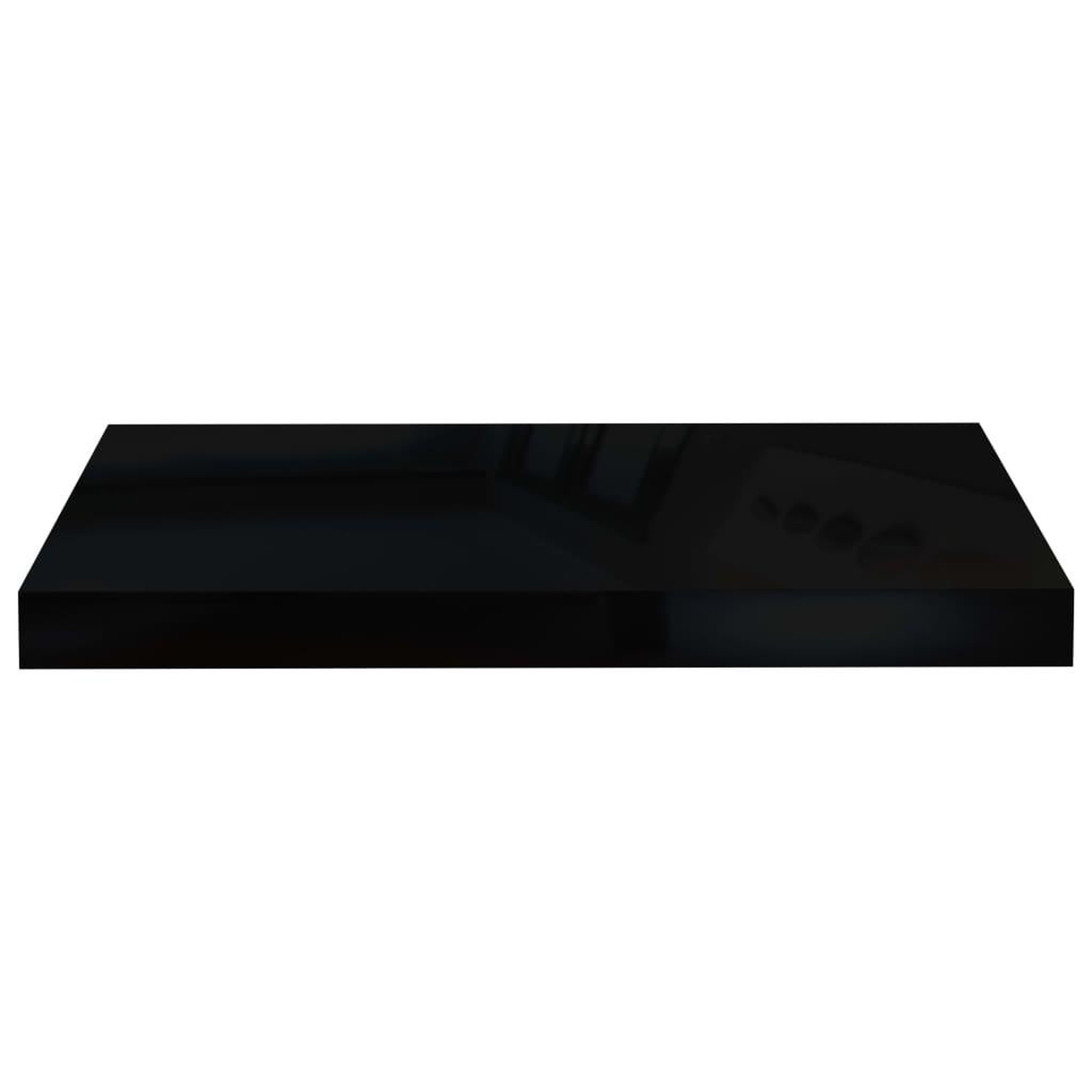 Voir la diapositive 4 : VIDAXL Etagere murale flottante Noir brillant 50x23x3,8 cm MDF