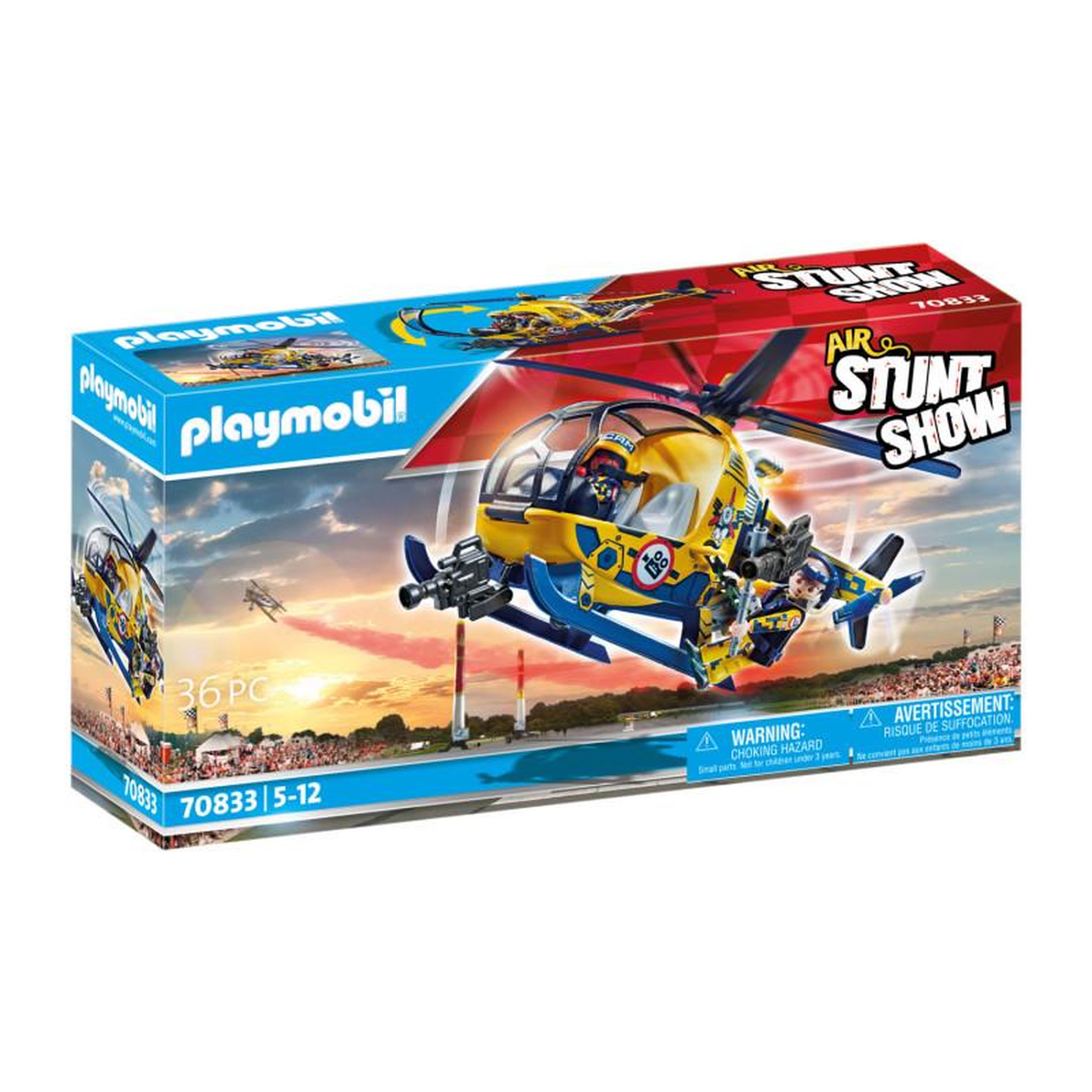 Voir la diapositive 1 : PLAYMOBIL Playmobil Stunt Show 70833 Hélicoptère et équipe de tournage