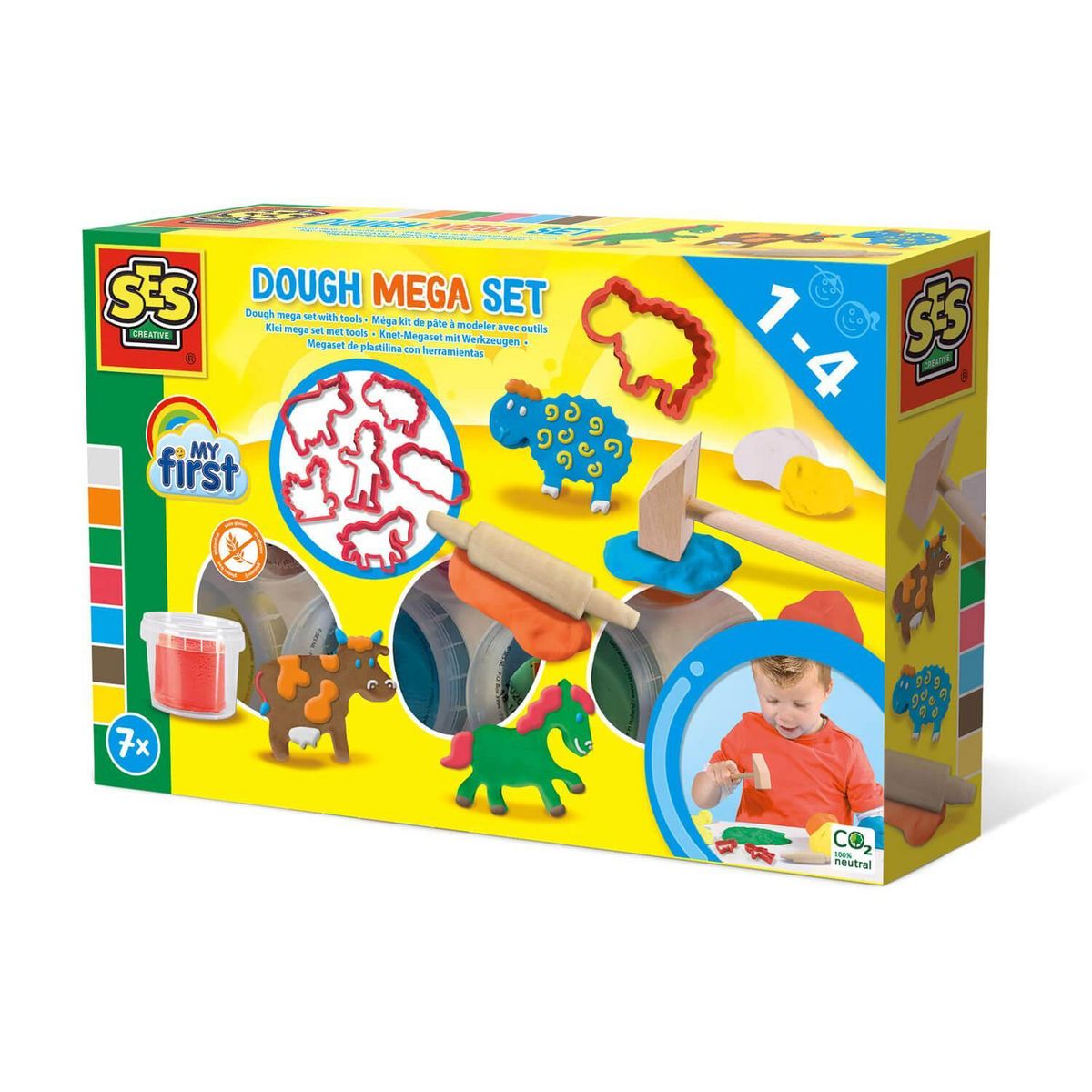 SES Creative My first – Méga kit de pâte à modeler avec outils