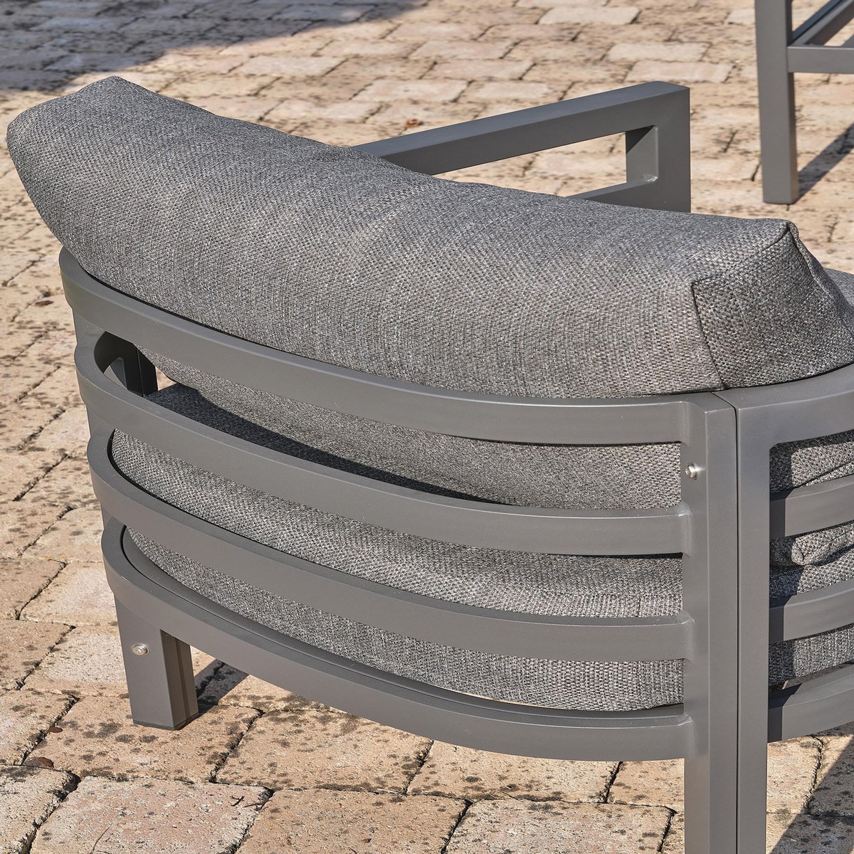 DCB GARDEN Salon de jardin 4 places en aluminium