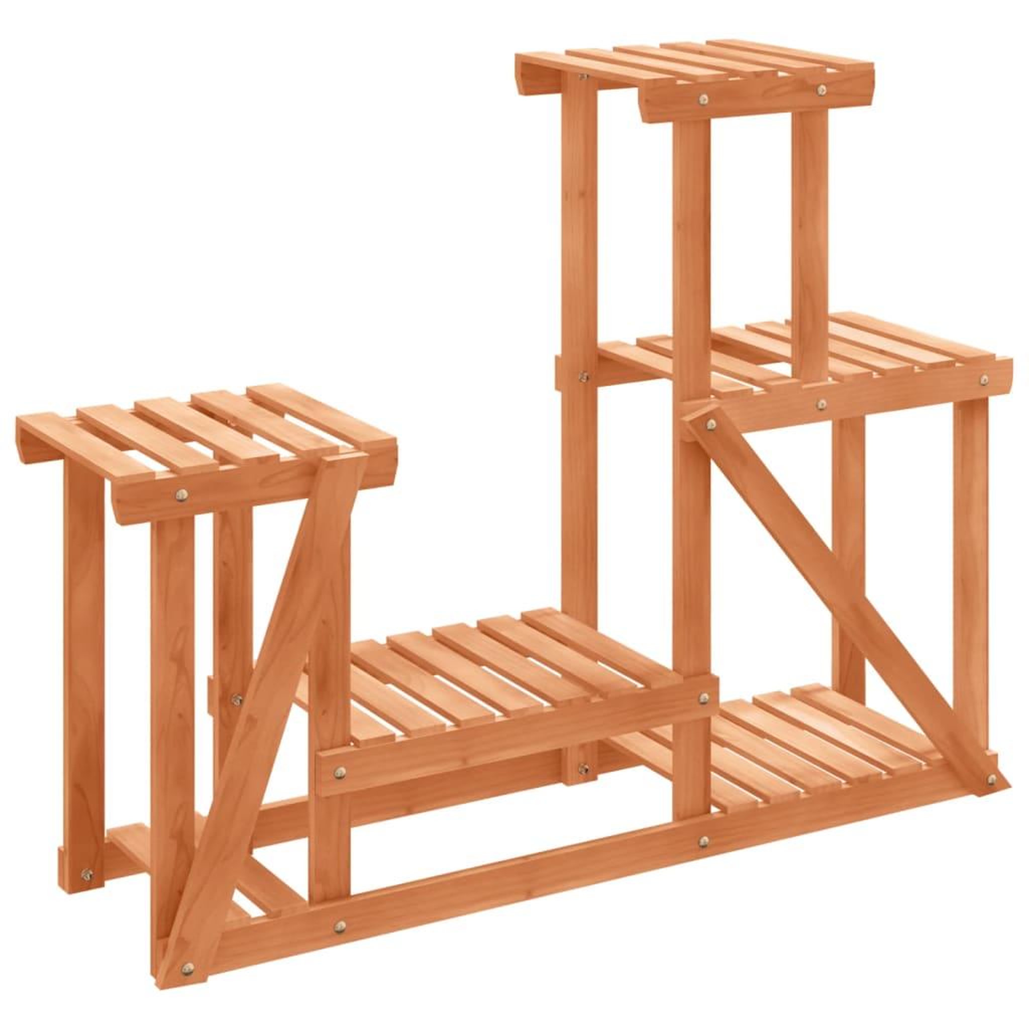 Voir la diapositive 2 : VIDAXL Support a fleurs 90x25x73,5 cm bois massif de sapin