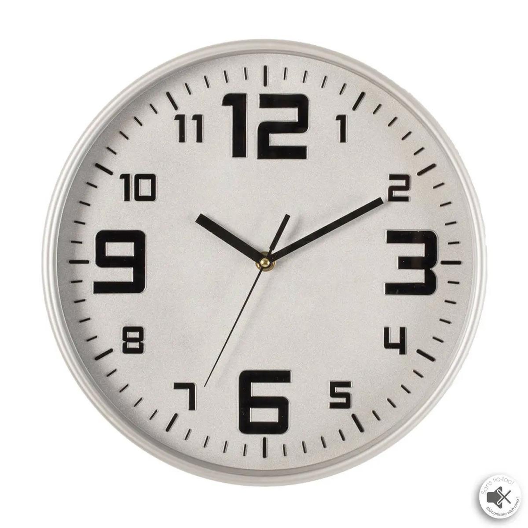 ATMOSPHERA Pendule  silence  30cm argent