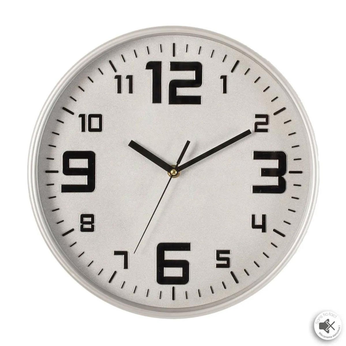 ATMOSPHERA Pendule  Silence  30cm Argent