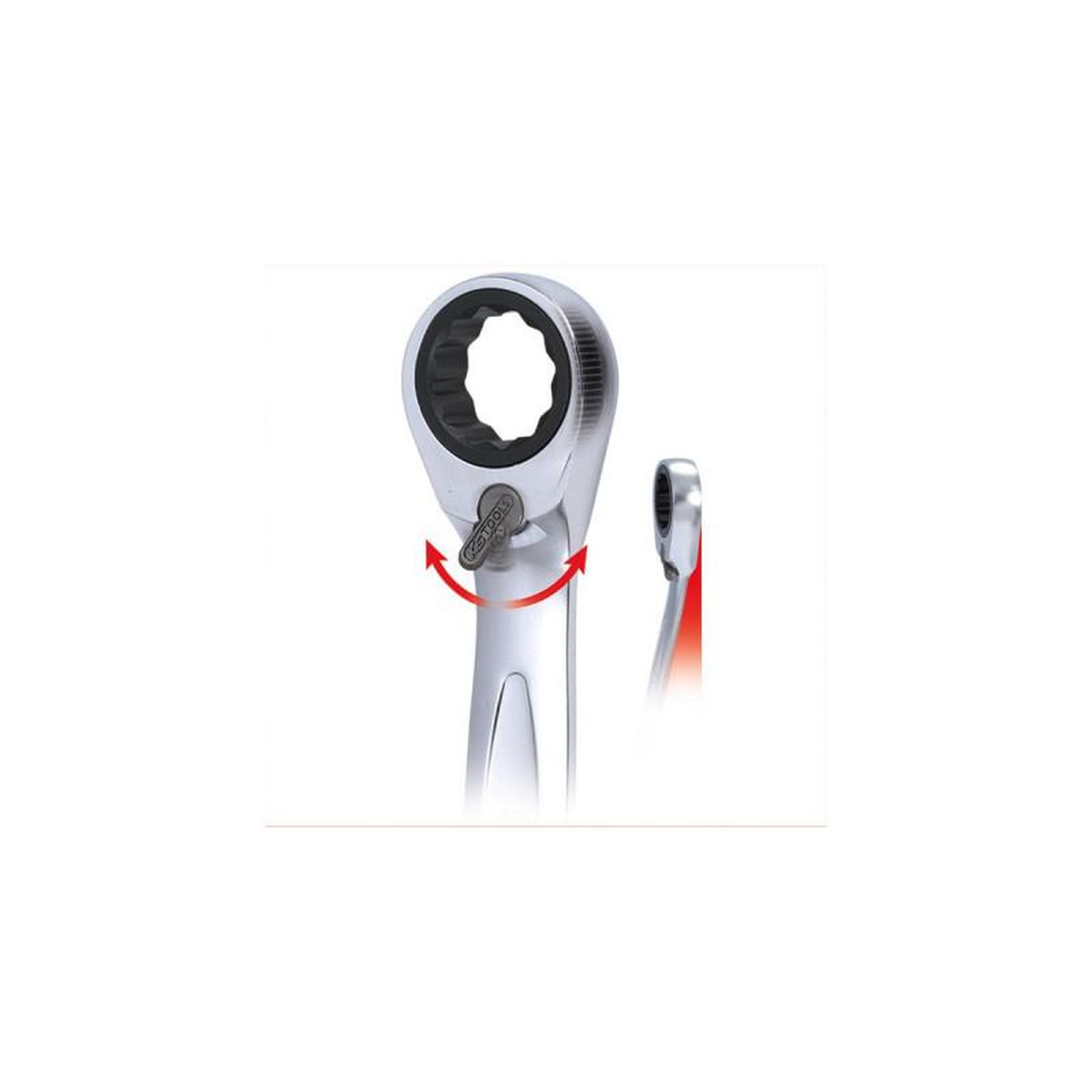 Voir la diapositive 2 : Ks Tools Clé mixte à cliquet réversible gearplus, 7 mm ks tools