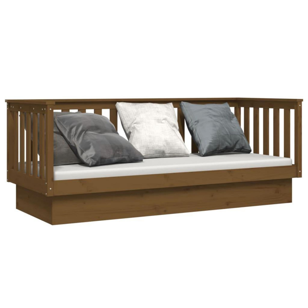 VIDAXL Lit de jour sans matelas marron miel 90x190 cm bois pin massif