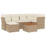 Voir la diapositive 2 : VIDAXL Salon de jardin avec coussins 7 pcs beige resine tressee