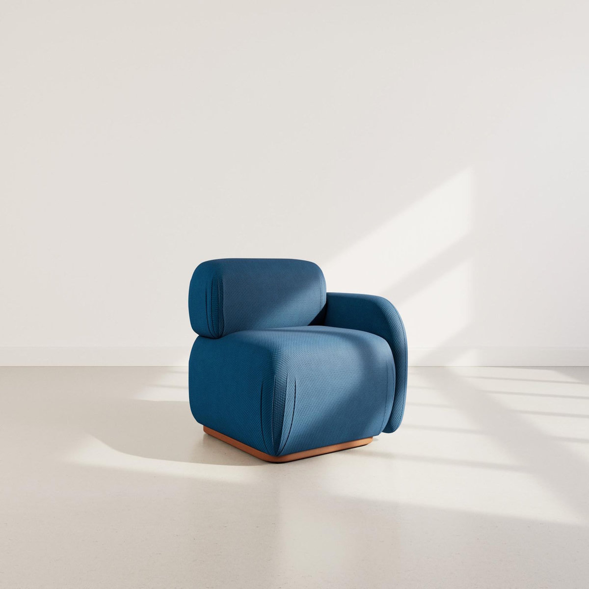 LISA DESIGN Penelope - module d'assise droit en velours texturé