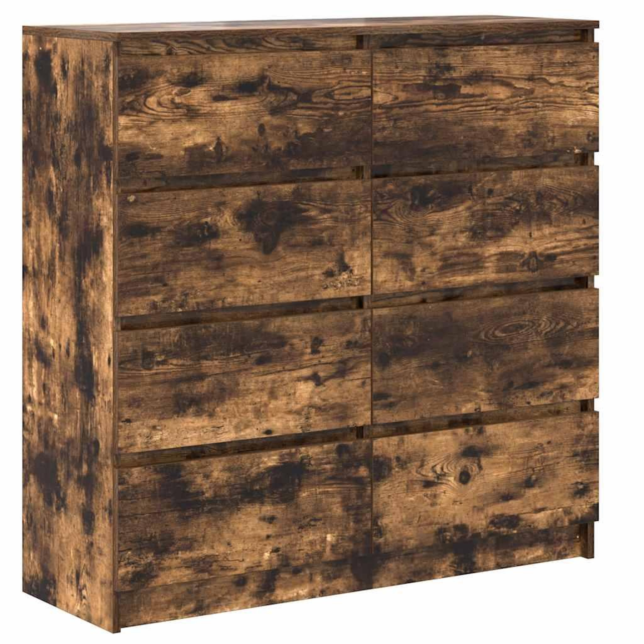 Voir la diapositive 2 : VIDAXL Buffet chene fume 100x35x99 cm bois d'ingenierie