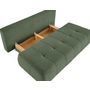 Voir la diapositive 3 : BEST MOBILIER Bowie - canapé 3 places convertible coffre + coussin rond inclus en tissu texturé