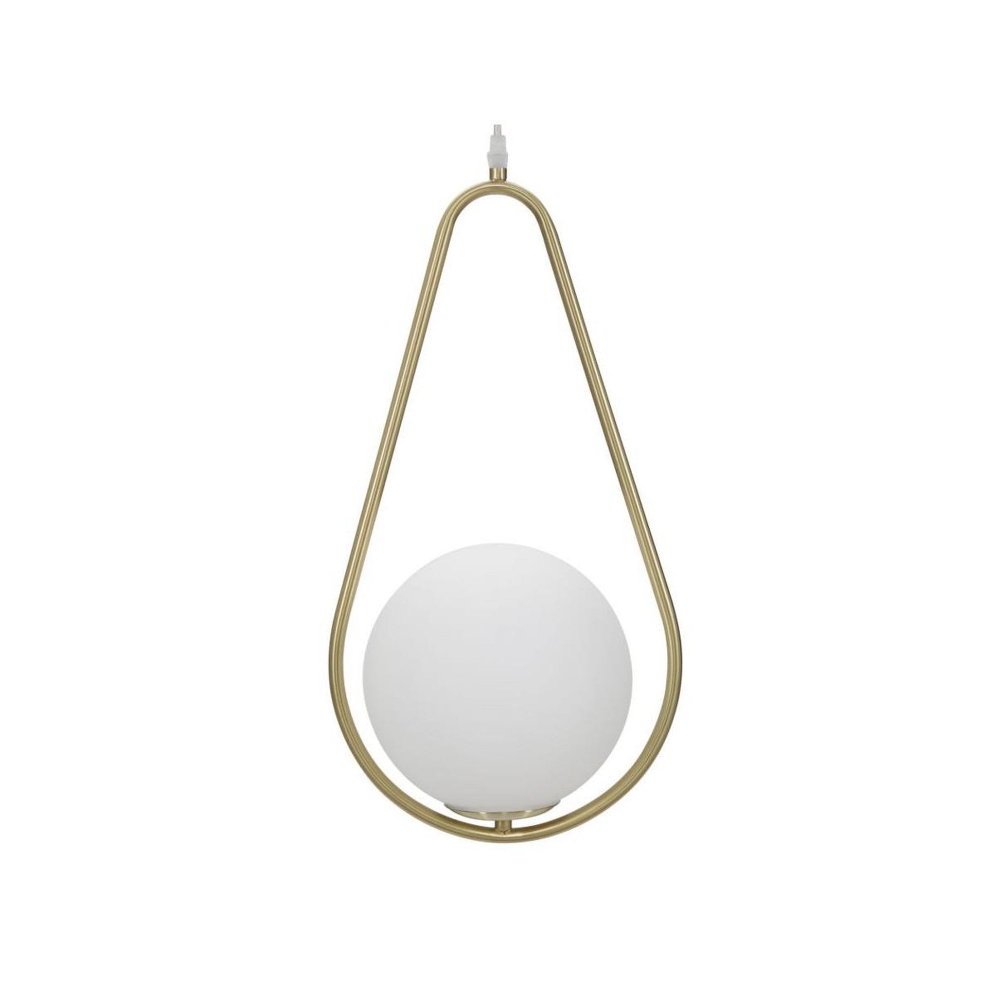 Voir la diapositive 3 : Paris Prix Lampe suspension sphère  glamy drop  46cm blanc & or