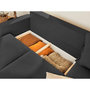 Voir la diapositive 3 : LISA DESIGN Albane - canapé d'angle droit - 4 places - convertible avec coffre - en velours côtelé