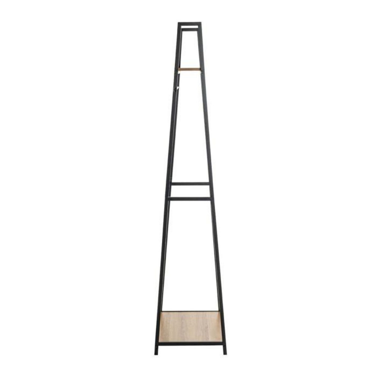 Paris Prix Portant à Vêtements Design  Miranda  166cm Chêne Foncé & Noir