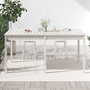 Voir la diapositive 3 : VIDAXL Table de jardin blanc 159,5x82,5x76 cm bois massif de pin